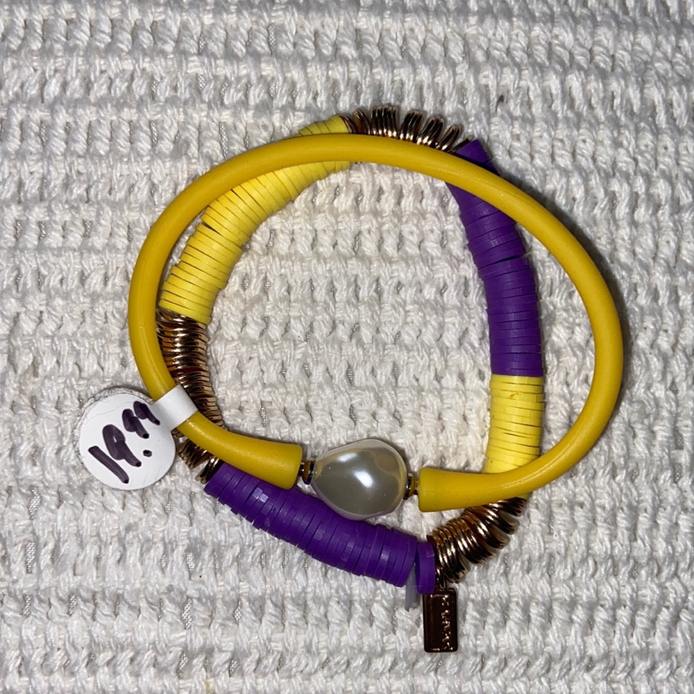 LSU Purple & Gold Bracelet Set